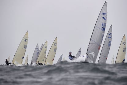 Ambiente de la prueba masculina del Campeonato de Europa de Vela disputado en Gdynia (Polonia).