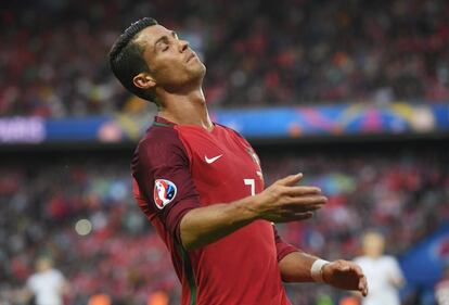 Cristiano Ronaldo durante el partido Portugal-Austria