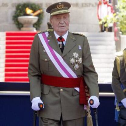 El rey Juan Carlos, el Día de las Fuerzas Armadas.