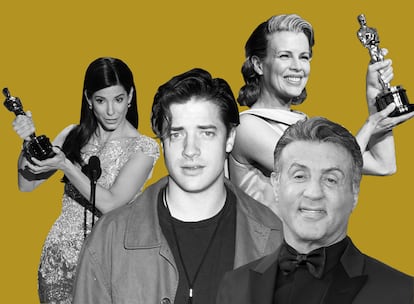 Kim Basinger, Brendan Fraser, Sandra Bullock o Sylvester Stallone son algunas de las estrellas que, contra todo pronóstico, conquistaron a los críticos y, en algunos casos, a la Academia de Hollywood.