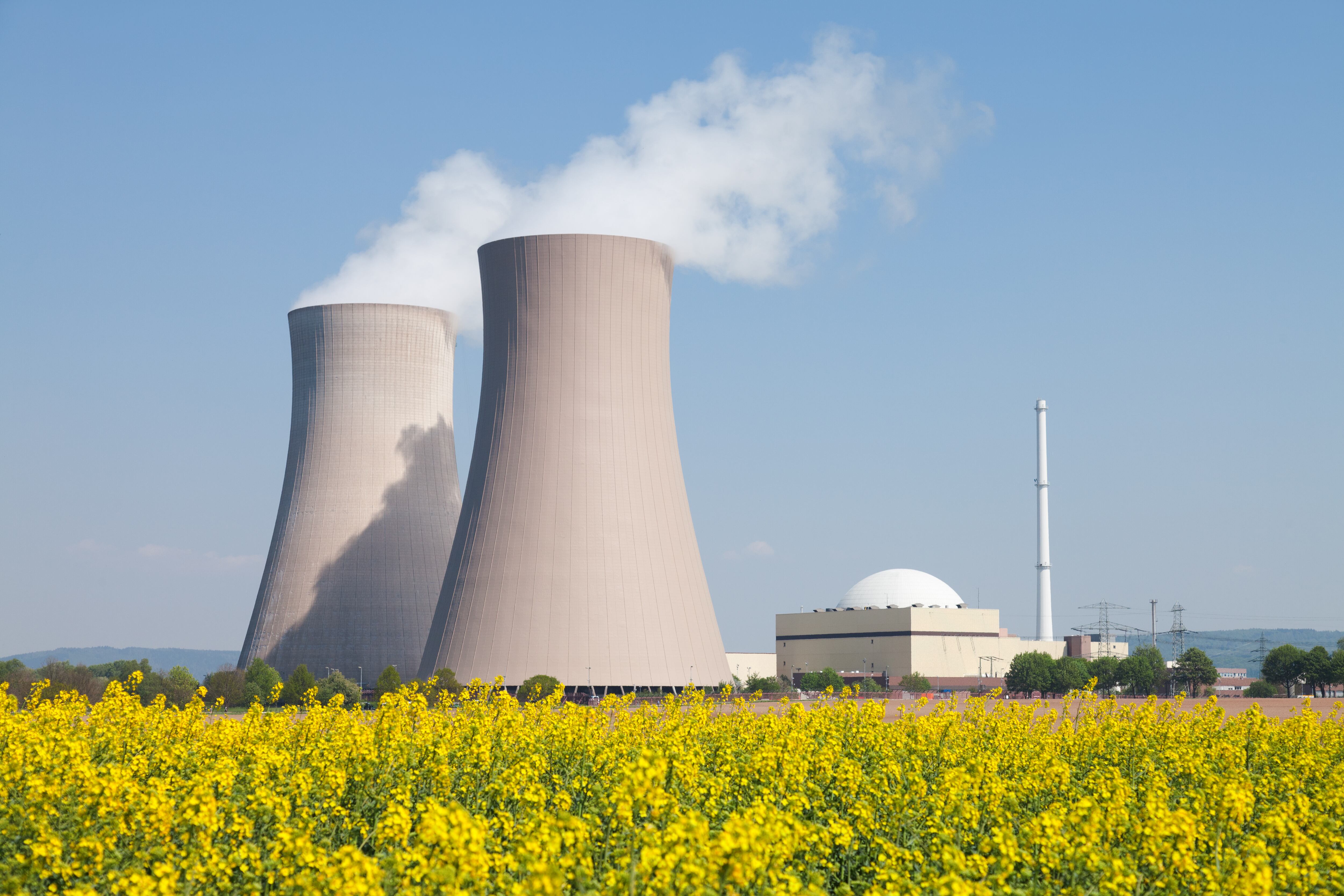 Planta nuclear en Baja Sajonia, Alemania.