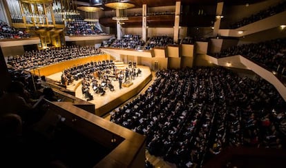 Concierto participativo de La Caixa en el Auditorio Nacional.
