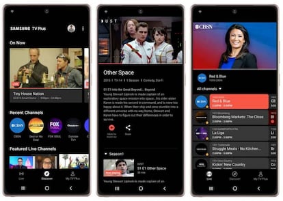 Samsung TV Plus en smartphones Galaxy.