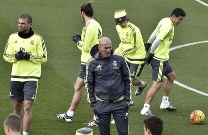 Zidane, en un entrenamiento el pasado 8 de enero.