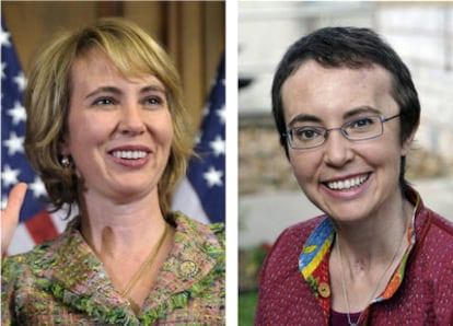 El antes y después de la congresista demócrata Gabrielle Giffords.