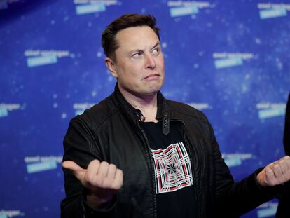 Elon Musk, fundador y primer accionista de Tesla, en la alfombra roja de los premios Axel Springer 2020, en Berlín.