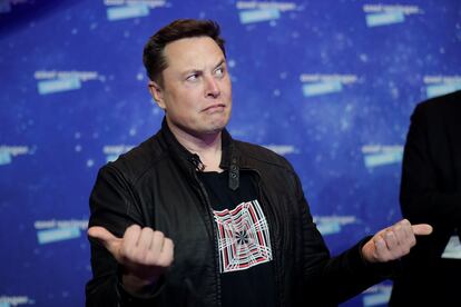 Elon Musk, fundador y primer accionista de Tesla, en la alfombra roja de los premios Axel Springer 2020, en Berlín.