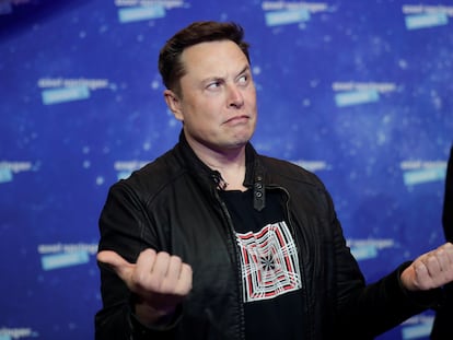 Elon Musk, fundador y primer accionista de Tesla, en la alfombra roja de los premios Axel Springer 2020, en Berlín.