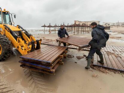 Destrozos causados por el temporal en Orihuela.