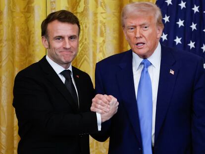 Trump recibe a Macron mientras la UE escenifica su apoyo a Ucrania