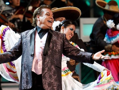 Juan Gabriel during a concert in Mexico City.