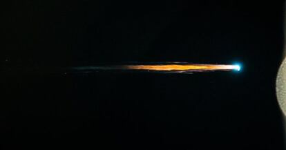 Destrucci&oacute;n en la atm&oacute;sfera del carguero espacial autom&aacute;tico &lsquo;Einstein&rsquo; fotografiado desde la Estaci&oacute;n Espacial Internacional el 2 de noviembre.