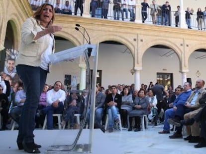 La candidata socialista Susana D&iacute;az, en un acto en Osuna (Sevilla).