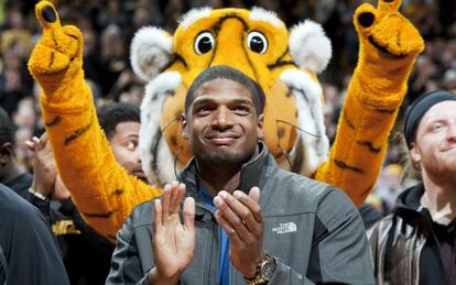 Michael Sam durante un partido con Missouri el pasado mes de febrero. 