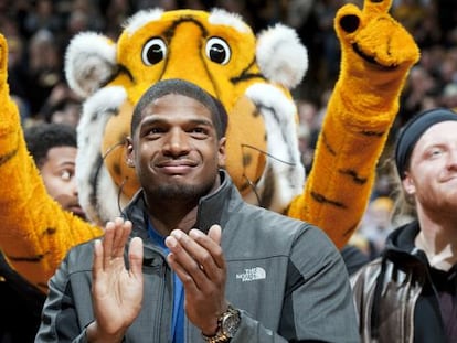 Michael Sam durante partida em fevereiro.