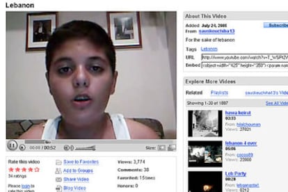 Un niño libanés pide paz en un vídeo pubicado en YouTube.