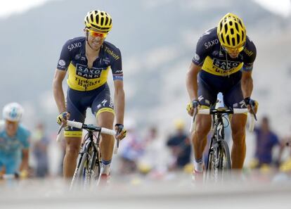 Contador, a la izquierda, junto a Kreuziger