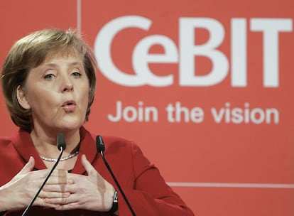 Merkel en el Cebit