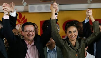 Marina Silva e Beto Albuquerque.