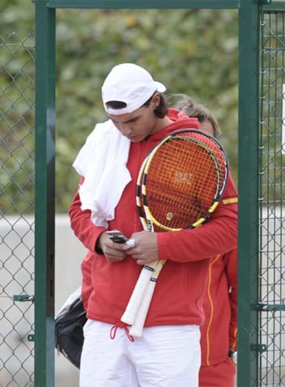 Rafael Nadal, antes de una sesión preparatoria.