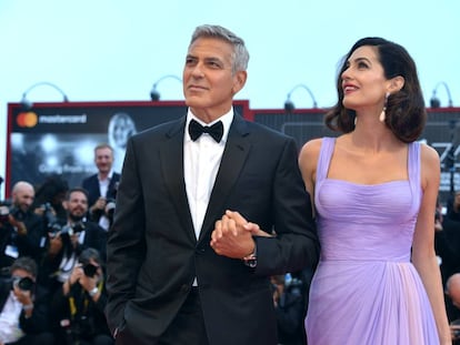 George Clooney y Amal Alamuddin durante el pasado  Festival de Venecia. 