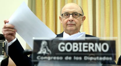 Cristobal Montoro en el Congreso.