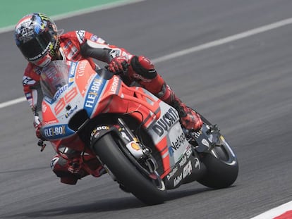 Jorge Lorenzo, durante la clasificación en Montmeló.