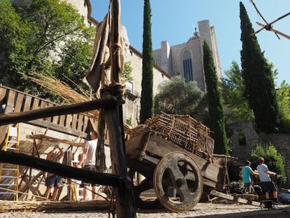 Els preparatius per al rodatge de 'Joc de trons'.