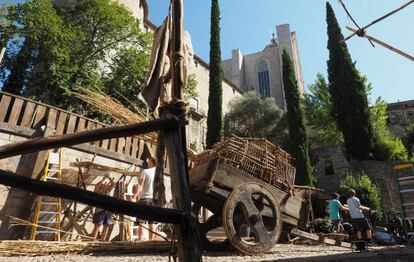 Els preparatius per al rodatge de 'Joc de trons'.