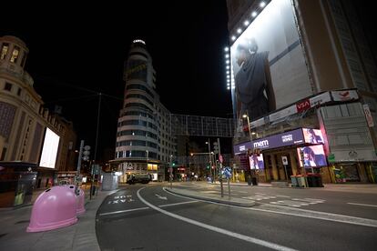 Madrid, vacío por el toque de queda.