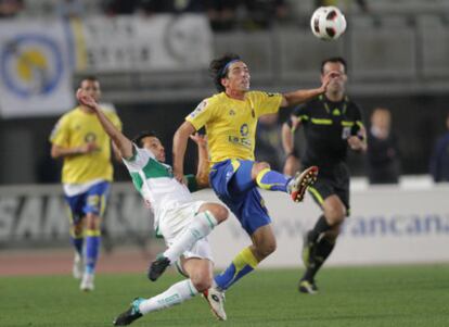 Javi Guerrero, en un partido con las Palmas.