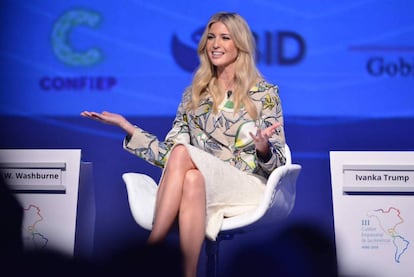 Ivanka Trump, este viernes en un evento durante la Cumbre de las Américas en Lima