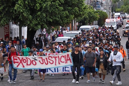 Caravana migratoria en Tapachula, el 6 de agosto.