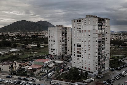 Dos edificios del barrio de Ponticellli, en Nápoles.