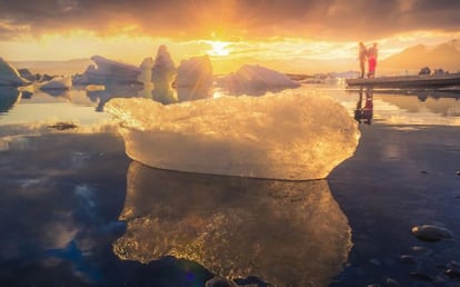 Icebergs flotantes en la laguna de Jöjulsarlon, al sur de Islandia.