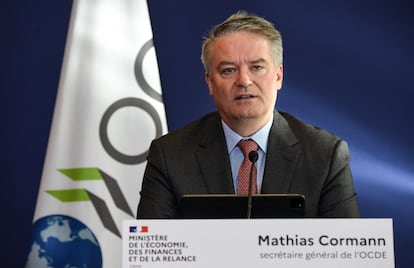 O novo secretário-geral da OCDE, Mathias Cormann, no dia 18 em Paris.