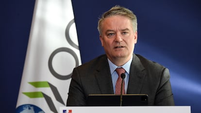 O novo secretário-geral da OCDE, Mathias Cormann, no dia 18 em Paris.