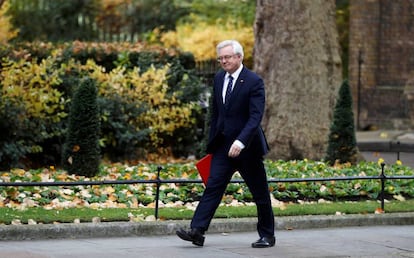 David Davis a su llegada a Downing Street, Londres, este lunes