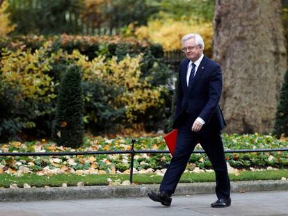 David Davis a su llegada a Downing Street, Londres, este lunes