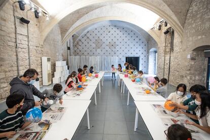 Taller para niños en el Museo de Arte Contemporáneo de Barcelona.