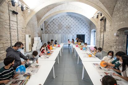 Taller para niños en el Museo de Arte Contemporáneo de Barcelona. 