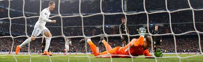 Cristiano celebra el tercer gol.