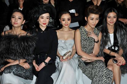 Las famosas chinas han irrumpido con fuerza en las front rows internacionales.