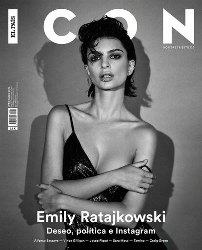 Emily Ratajkowski fotografiada por Gorka Postigo para la portada del número 59 de ICON.