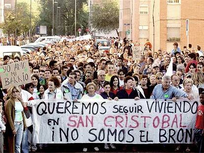 Protestas en el barrio de San Cristóbal