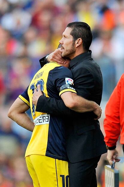 Simeone se abraza a Arda al ser este sustituido por lesión