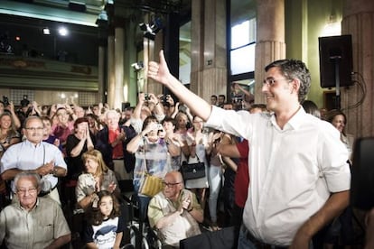 Eduardo Madina, ayer en un acto en Madrid.