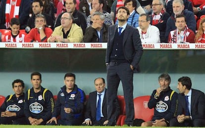 V&iacute;ctor, durante el encuetro Athletic-Deportivo.