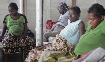 Mujeres embarazadas en el hospital de Manhiça.