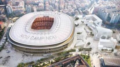 Imatge virtual del Nou Camp Nou.